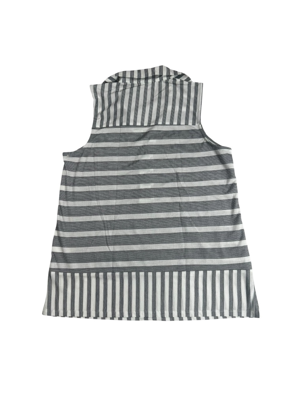 Ava James Sleeveless Striped Collared Tunic Top Size Medium - Picture 2 of 5